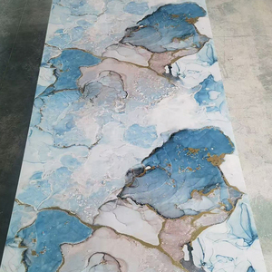 Thấp moq 50pcs đa-màu UV PVC tấm đá cẩm thạch độ bóng cao dễ dàng-làm sạch cho văn phòng tiếp nhận - Product Image 2