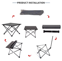 Table de camping pliable moderne de luxe pour l'extérieur, structure en fer, imperméable, ultralégère, mobilier d'extérieur portable pour utilisation en parc