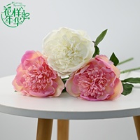 Fleur de pivoine artificielle réaliste au toucher doux, 64 cm, pour la décoration de table à la maison, les mariages, les fêtes, les accessoires de photographie