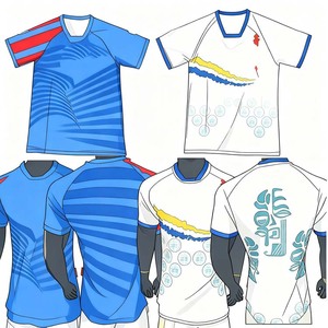 Maillot de football personnalisé OEM léger en mesh, nouveau design, sublimation, maillot de supporter vierge, séchage rapide, imprimé, pour homme - Product Image 1