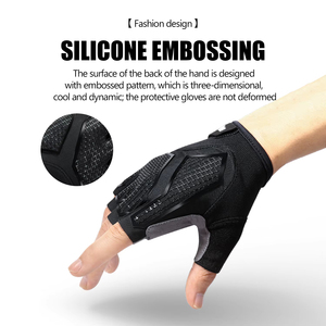 Gants de cyclisme personnalisés mi-doigts pour hommes et femmes, respirants, en silicone liquide, absorbant les chocs, pour le <span class=keywords><strong>vélo</strong></span>, le sport et le fitness, utilisation OEM - Product Image 3