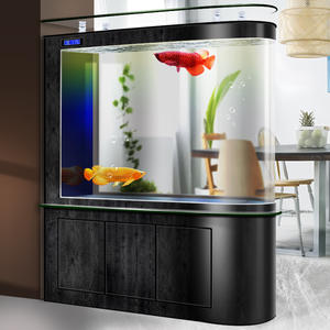 <span class=keywords><strong>Aquarium</strong></span> Rectangulaire Transparent Écologique et Économe en Énergie avec Verre Ultra-Clair, Filtration Supérieure, Éclairage LED et Vidange à un Clic - Product Image 3