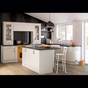 Nouvelle conception de meubles, armoires de cuisine modulaires en bois, armoires de cuisine blanches de style shaker avec îlot - Product Image 1