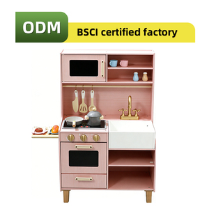 <span class=keywords><strong>Cuisine</strong></span> en bois moderne OEM pour enfants, grand ensemble <span class=keywords><strong>de</strong></span> jeu avec sons, évier <span class=keywords><strong>de</strong></span> <span class=keywords><strong>cuisine</strong></span> réaliste, pour filles, jeu d'imitation à la maison pour bébés - Product Image 2