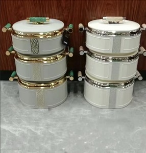 Ensemble de 3 chauffe-plats isothermes élégants octogonaux de 1,5 L, 2 L et 2,5 L avec poignée en jade pour les dîners en famille, les pique-niques et les cadeaux d'affaires - Product Image 5