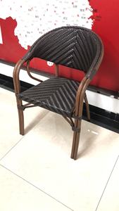 OTA-8105,Manufactory Aluminum <strong>Bamboo</strong> Outdoor Rattan Metal <strong>Chair</strong> With Armrest Patio Garden Outdoor Rattan Metal <strong>Chairs</strong> - Product Image 2
