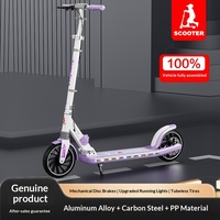 Trottinette en alliage d'aluminium pour enfants, adolescents et adultes ; 5-12 ans ; Conception à deux roues ; Pliable ; Garçons Filles ; Campus