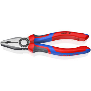 KNIPEX 03 02 180 SB Alicates universales con mangos ergonómicos, negros, atramentizados, 180 mm - Product Image 1