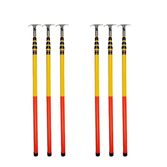 10KV 35KV 110KV 220KV High Voltage Adjustable Operating Rod Electrical FRP Epoxy Resin Fiberglass Telescopic Hot Stick