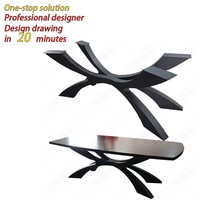 Pieds de table en fonte de fer de haute qualité, modernes, durables, amovibles, avec supports métalliques, pieds de table en acier personnalisés