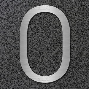 หมายเลขที่อยู่บ้านสแตนเลสสำหรับ No.0บ้าน Jdy, 75มม - Product Image 1