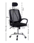 Chaise de bureau ergonomique en maille avec réglage en hauteur, chaise de bureau en gros à prix réduit