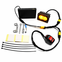 Lampu Depan LED Baja Light Bertenaga Baterai 8AA, Kit Saklar Pegangan DIY, 20W 2000LM untuk Sepeda Listrik, Sepeda Motor, MTB