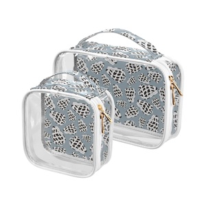 Bolsas de Maquillaje Transparentes de PVC con Diseño Personalizado en Hebreo, Impermeables, para Mujer, Bolsas Organizadoras de Cosméticos de Viaje con Cierre, Estilo Hawaiano - Product Image 2