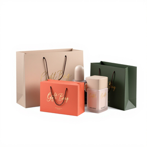 Custom Colorful Printed Kraft Paper Eco-Friendly Luxury Shopping Bags Handbags for Cosmetic Makeup and Essential Oil Packaging - Product Image 4