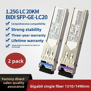 Mô-đun quang học <span class=keywords><strong>1</strong></span>.25G bidi 1310nm 1490nm 20Km LC SFP Pin-3 ~-9dbm SFP thu phát mô-đun - Product Image 6