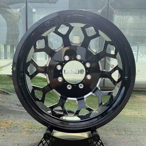 Juego de 6 Ruedas LenzioVehicle Personalizadas de Aluminio Forjado 6061-T6 de 26x8.25 Pulgadas con Acabado Negro Pulido para Vehículos Americanos - Product Image 2
