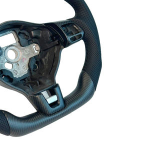 Vente directe d'usine de volants personnalisés en fibre de carbone mate pour Volkswagen <span class=keywords><strong>Golf</strong></span> MK6 GTI R, personnalisation en cuir suédé - Product Image 4