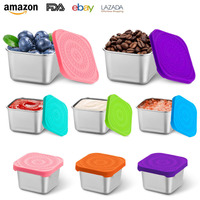 Ensemble de 6 récipients à condiments en acier inoxydable pour fondue, mini-gobelets à sauce, plats
