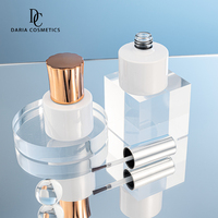 Flacon en verre cosmétique vide blanc mat de 16 ml avec logo personnalisé, étiquette privée, flacon de vernis à ongles en gel