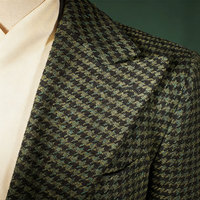 Manteau en laine à carreaux verts pour homme, manteau long à double boutonnage de qualité supérieure, manteau sur mesure pour homme pour l'automne et l'hiver, vêtements de travail