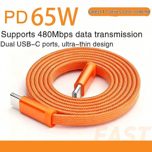 IN STOCK 3A 65W Type-C Magnetic Nylon Braided Data Cable for Mobile Phones Laptops Tablet Retractable Fast Charging C to C Cable