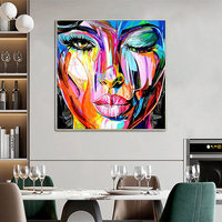 Peintures de portraits classiques modernes faites à la main en acrylique, art mural personnalisé, décor mural, toile à base de médium huileux pour femmes