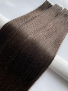 Extensions de cheveux à bandes adhésives très vendues, 100% cheveux humains vierges avec ondulations droites, prix direct usine en gros - Product Image 1