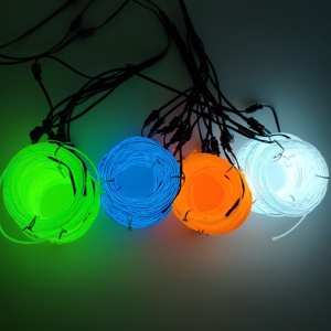 Fil électroluminescent Flexible de 3mm EL, néon lumineux clignotant dans l'obscurité, fil électroluminescent personnalisé rvb EL avec batterie - Product Image 5
