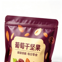 Sachet Doypack Personnalisé Imprimé avec Fermeture Éclair, Emballage Alimentaire en Plastique de Qualité Alimentaire pour Noix, Raisins et Fruits Séchés