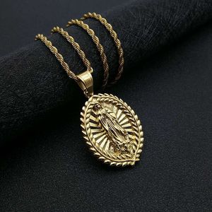 European American Hip Hop <b>Titanium</b> Steel Gold Plated Pendant Necklace Unisex Stainless Steel <b>Chain</b> 3mm 61cm - Product Image 1