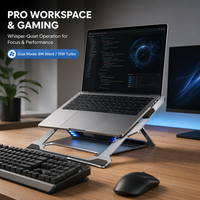 Support de refroidissement pour ordinateur portable en aluminium de qualité supérieure, avec protection contre la surchauffe, refroidissement multiple et inclinaison à quatre niveaux, pour les acheteurs en gros et les fabricants OEM