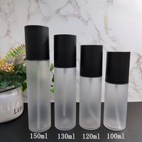 Flacon de soin de la peau personnalisé de luxe en PET avec pulvérisateur ou pompe à lotion, finition givrée transparente, 100 ml, 120 ml, 130 ml, 150 ml