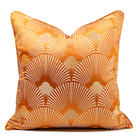 Haute qualité Art Design jeter taie d'oreiller 45x45 50x50 Orange jeter taie d'oreiller jeter oreiller pour salon housse de coussin
