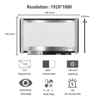 BOE 13,3 Zoll 1920x1080 FHD LCD-Panel 200nit NV133FHM-N42 Medizinisches Ultraschall-Bedienfeld 13,3 Zoll LCD-Module