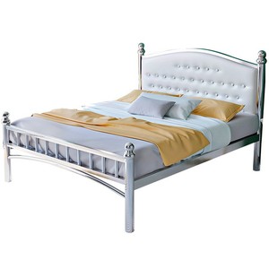 Cama Metálica Tsuneyuki de 1.5m/1.8m, Tamaño Doble, Cabecera Tapizada, Muebles para Dormitorio - Product Image 4