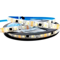Bande lumineuse LED RGBW 12V 16704IC 60 LED par mètre IP65 étanche, flexible, pour éclairage intérieur et extérieur