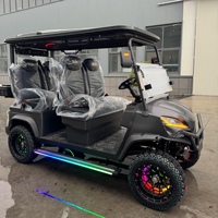 Voiturette électrique de luxe 4 places à faible vitesse (LSV) avec couleurs personnalisées et sièges haut de gamme pour villas, complexes hôteliers, visites touristiques et golf