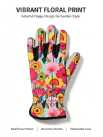 Gants de jardinage pour femmes à imprimé floral, paume souple, anti-abrasion, protection pour le jardinage, travaux de paysagisme