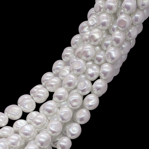 Perles de verre modernes de <span class=keywords><strong>luxe</strong></span> 10x11mm, effet aurora irisé, brin de 16 pouces avec noyau lesté pour créations contemporaines DIY - Product Image 2