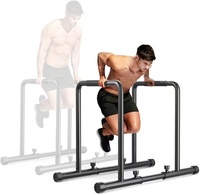 Ensemble d'équipement de fitness portable et réglable pour la calisthénie : Barres parallèles en bois, Barres de dips, Anneaux de gymnastique, Gilet lesté