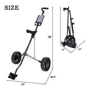 Chariot de golf léger à 2 roues avec support pour téléphone, cadre en fer, prix de gros - Product Image 4