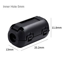 Perles et puces de Ferrite à pince à noyau de Ferrite de suppresseur EMI de haute qualité pour câble de Signal Suppression EM efficace