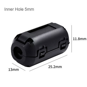 Chất lượng cao EMI ức chế <span class=keywords><strong>Ferrite</strong></span> Vòng Lõi Clip-on <span class=keywords><strong>Ferrite</strong></span> hạt và chip cho cáp tín hiệu hiệu hiệu quả em đàn áp - Product Image 3