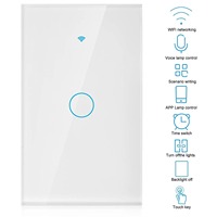 SLS WiFi RF télécommande intelligente interrupteur de lumière tactile pour Tuya 220V pas de panneau de verre neutre 1 gang 10A 240V pour l'Australie et les États-Unis