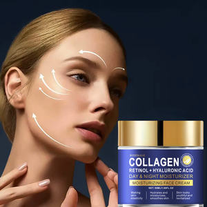 Crème pour le visage au collagène au rétinol Crème raffermissante et hydratante intensive avec vitamine A, B, C et E, acide hyaluronique jour et nuit - Product Image 1
