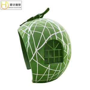 Sculpture en fibre de verre Hami Melon Pavilion, modèle de décoration artistique extérieure étanche en forme de maison de fruits - Product Image 5