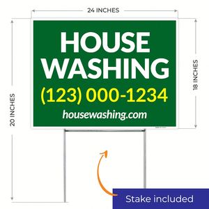 Waterproof Non-Deformable 18x24 <b>Custom</b> Text Yard Signs with H-Stake for Temporary Emergency Situations Disaster Relief Campaigns - Product Image 2