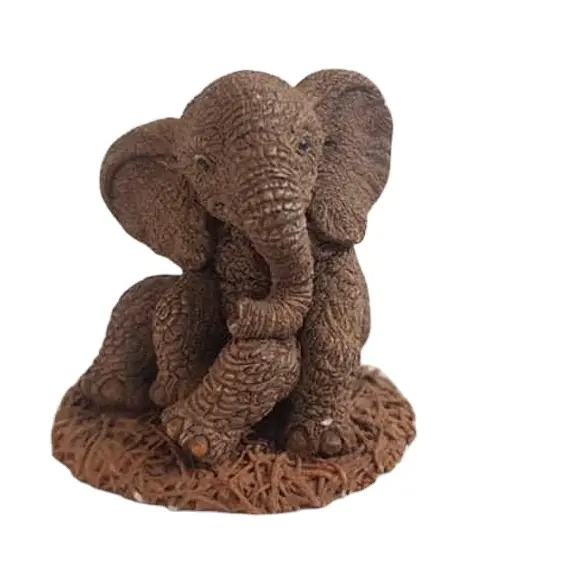 Figurines d'éléphant porte-bonheur en résine, décoration pour la maison, petite Figurine, 1 pièce