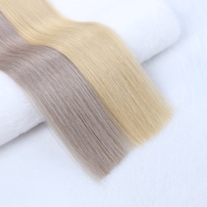 Extensioni di <span class=keywords><strong>capelli</strong></span> umani Remy brasiliani a doppia trama, colore personalizzato, con permanente sbiancante, per donna RUISI - Product Image 3